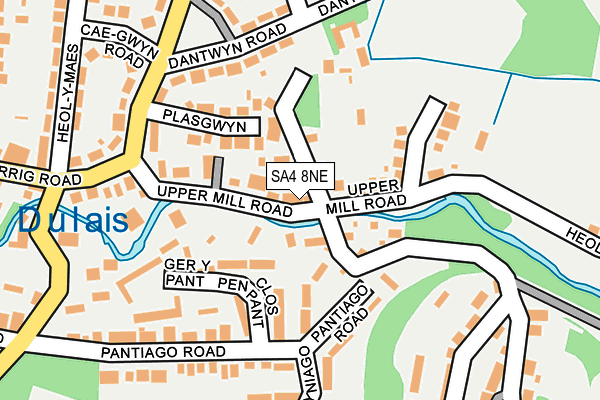 SA4 8NE map - OS OpenMap – Local (Ordnance Survey)