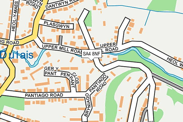 SA4 8NF map - OS OpenMap – Local (Ordnance Survey)