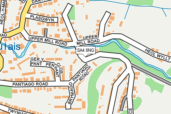 SA4 8NG map - OS OpenMap – Local (Ordnance Survey)