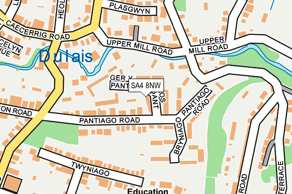 SA4 8NW map - OS OpenMap – Local (Ordnance Survey)