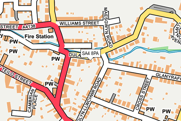 SA4 8PA map - OS OpenMap – Local (Ordnance Survey)