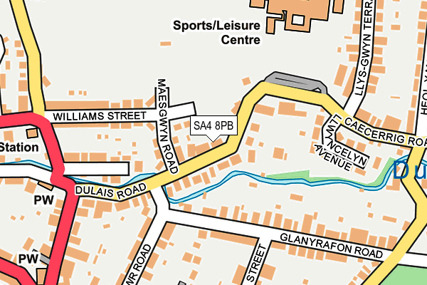 SA4 8PB map - OS OpenMap – Local (Ordnance Survey)