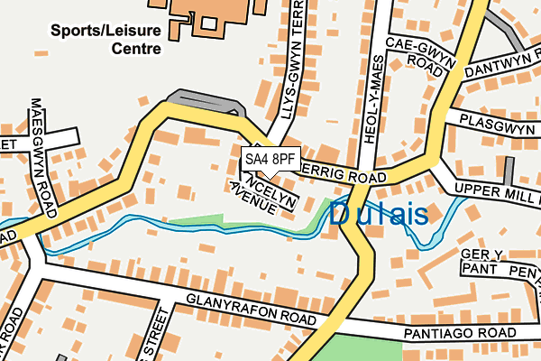 SA4 8PF map - OS OpenMap – Local (Ordnance Survey)