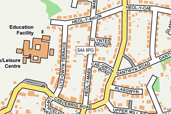 SA4 8PG map - OS OpenMap – Local (Ordnance Survey)