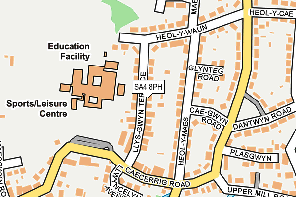 SA4 8PH map - OS OpenMap – Local (Ordnance Survey)