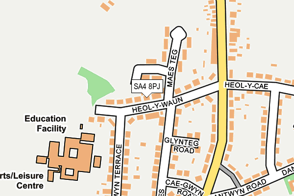 SA4 8PJ map - OS OpenMap – Local (Ordnance Survey)
