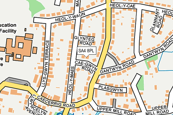 SA4 8PL map - OS OpenMap – Local (Ordnance Survey)