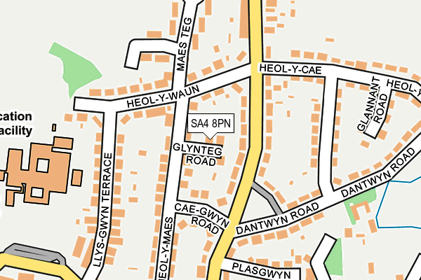 SA4 8PN map - OS OpenMap – Local (Ordnance Survey)