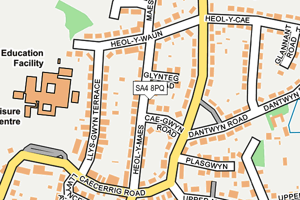 SA4 8PQ map - OS OpenMap – Local (Ordnance Survey)