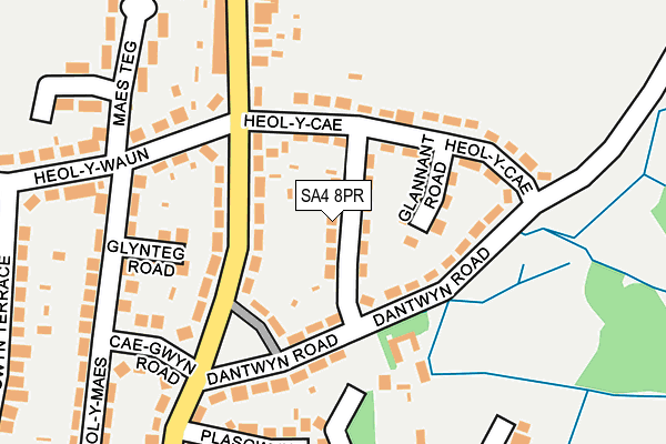 SA4 8PR map - OS OpenMap – Local (Ordnance Survey)