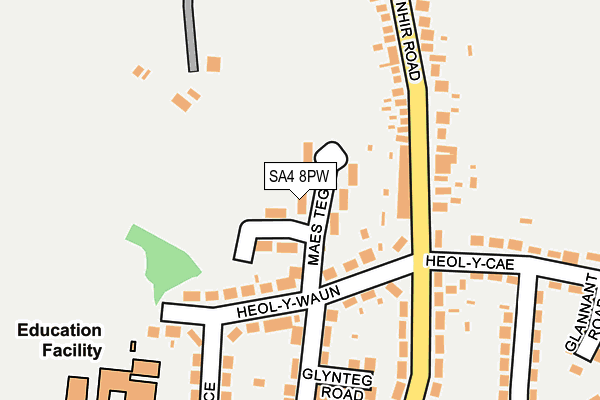 SA4 8PW map - OS OpenMap – Local (Ordnance Survey)