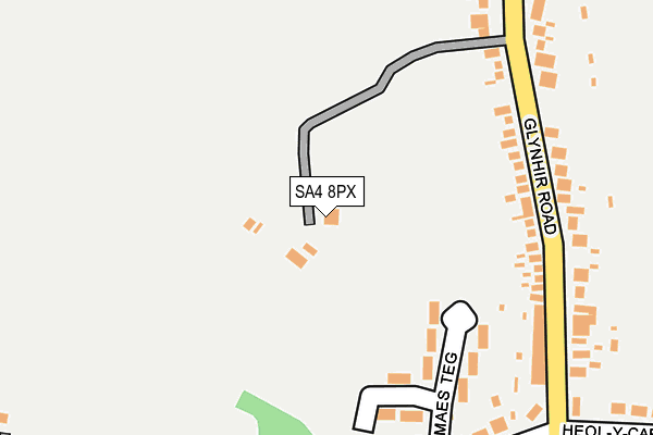 SA4 8PX map - OS OpenMap – Local (Ordnance Survey)