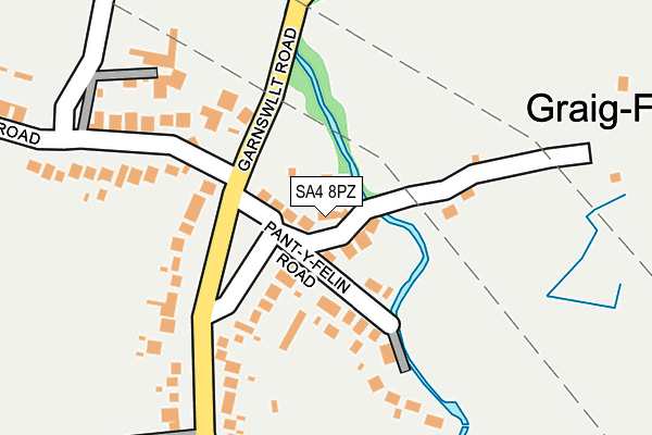 SA4 8PZ map - OS OpenMap – Local (Ordnance Survey)