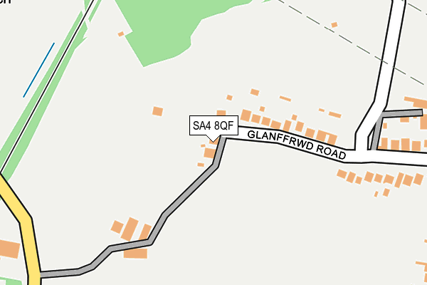 SA4 8QF map - OS OpenMap – Local (Ordnance Survey)