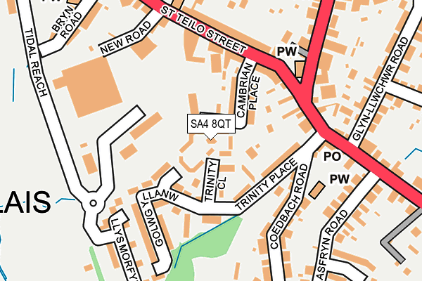 SA4 8QT map - OS OpenMap – Local (Ordnance Survey)