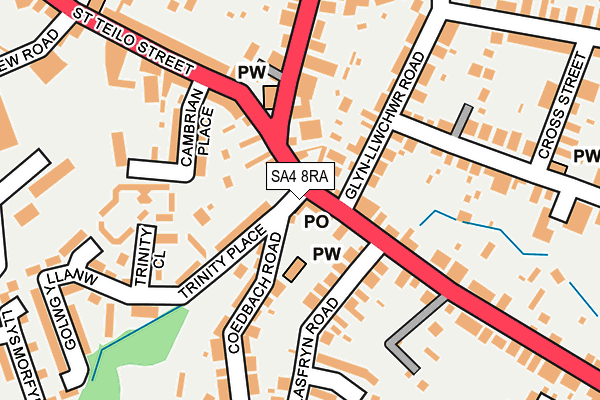 SA4 8RA map - OS OpenMap – Local (Ordnance Survey)