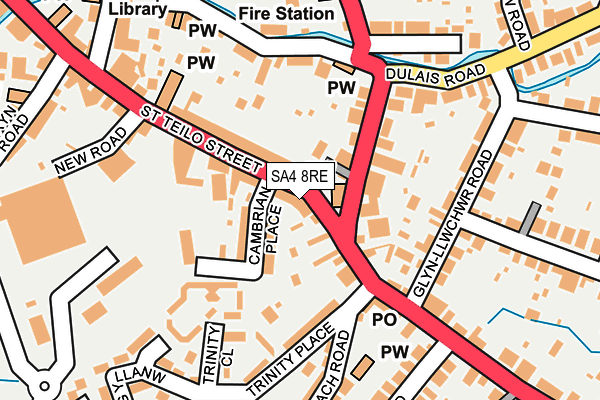 SA4 8RE map - OS OpenMap – Local (Ordnance Survey)