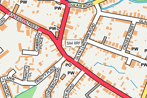 SA4 8RF map - OS OpenMap – Local (Ordnance Survey)