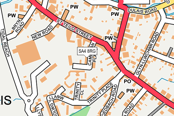 SA4 8RG map - OS OpenMap – Local (Ordnance Survey)