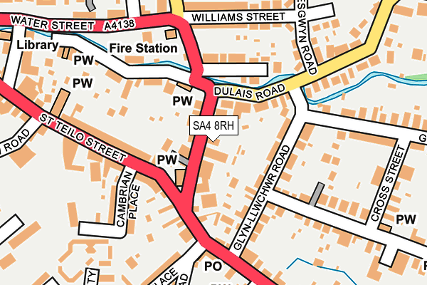 SA4 8RH map - OS OpenMap – Local (Ordnance Survey)