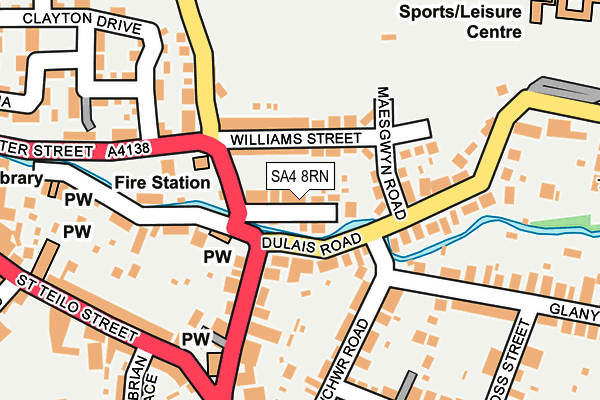 SA4 8RN map - OS OpenMap – Local (Ordnance Survey)