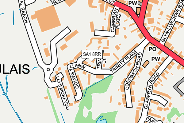 SA4 8RR map - OS OpenMap – Local (Ordnance Survey)