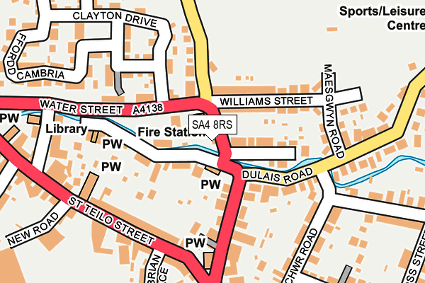 SA4 8RS map - OS OpenMap – Local (Ordnance Survey)