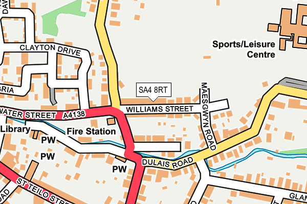 SA4 8RT map - OS OpenMap – Local (Ordnance Survey)