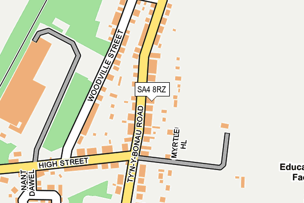 SA4 8RZ map - OS OpenMap – Local (Ordnance Survey)