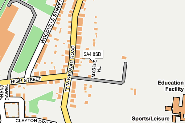SA4 8SD map - OS OpenMap – Local (Ordnance Survey)
