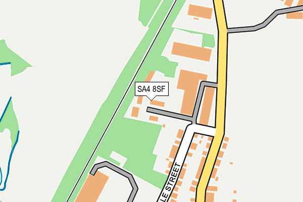 SA4 8SF map - OS OpenMap – Local (Ordnance Survey)