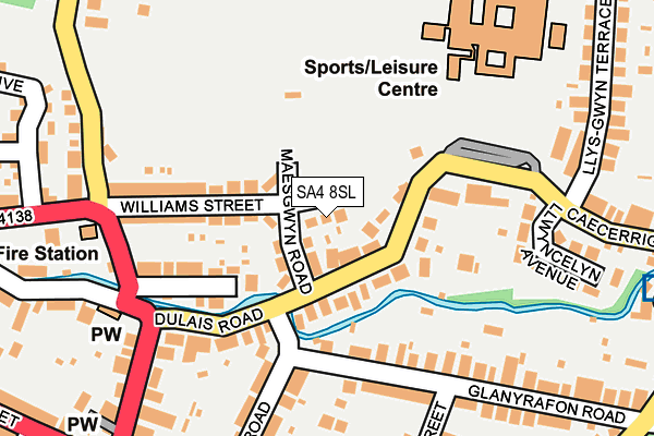 SA4 8SL map - OS OpenMap – Local (Ordnance Survey)