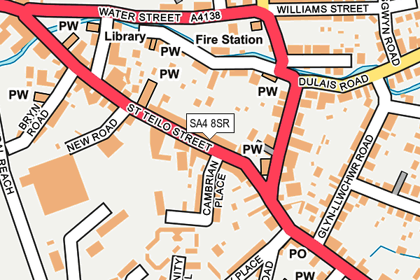 SA4 8SR map - OS OpenMap – Local (Ordnance Survey)