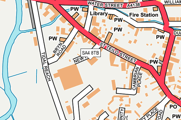 SA4 8TB map - OS OpenMap – Local (Ordnance Survey)