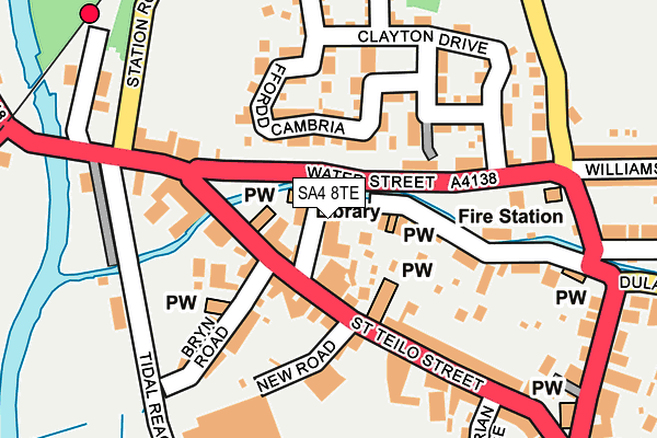 SA4 8TE map - OS OpenMap – Local (Ordnance Survey)