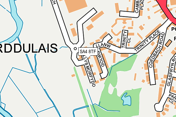 SA4 8TF map - OS OpenMap – Local (Ordnance Survey)