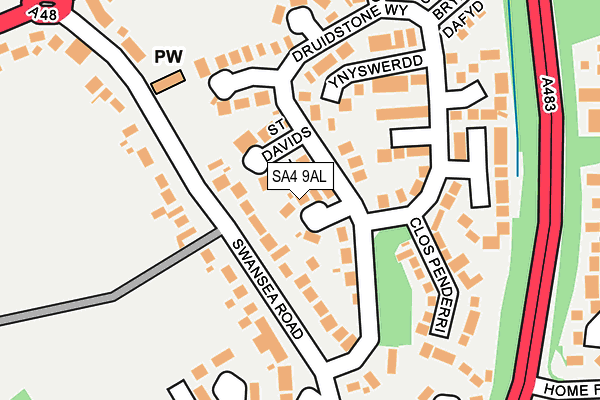 SA4 9AL map - OS OpenMap – Local (Ordnance Survey)