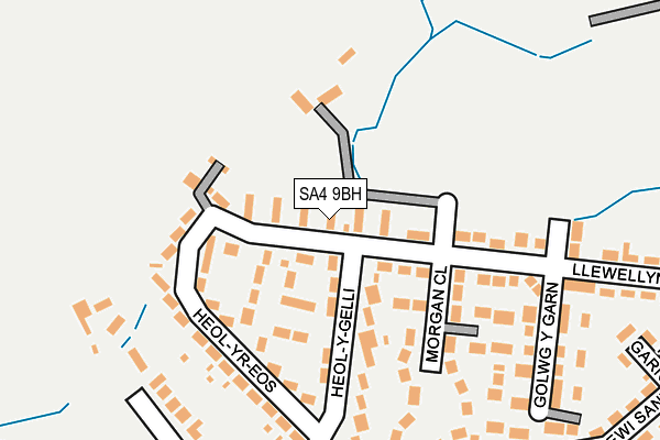 SA4 9BH map - OS OpenMap – Local (Ordnance Survey)