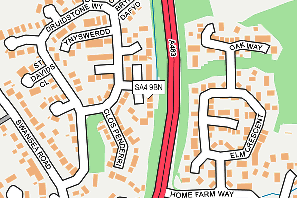 SA4 9BN map - OS OpenMap – Local (Ordnance Survey)