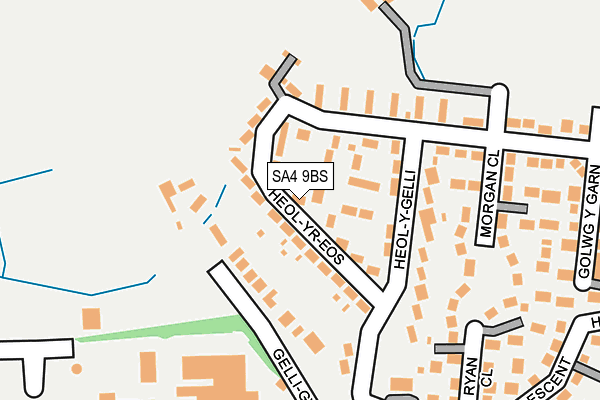 SA4 9BS map - OS OpenMap – Local (Ordnance Survey)