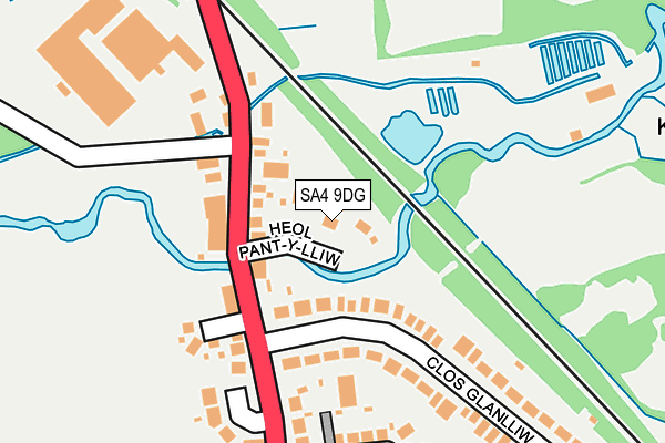 SA4 9DG map - OS OpenMap – Local (Ordnance Survey)