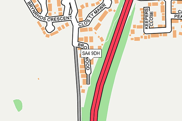 SA4 9DH map - OS OpenMap – Local (Ordnance Survey)