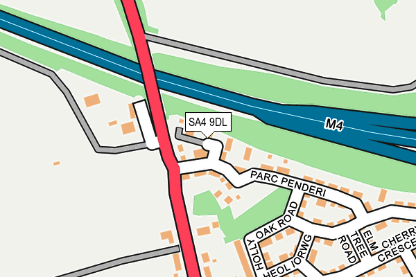 SA4 9DL map - OS OpenMap – Local (Ordnance Survey)