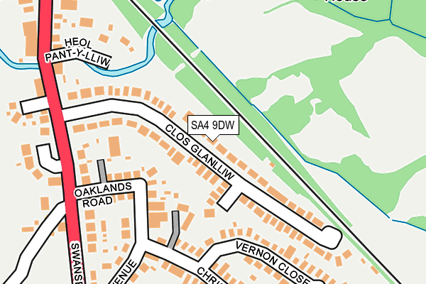 SA4 9DW map - OS OpenMap – Local (Ordnance Survey)