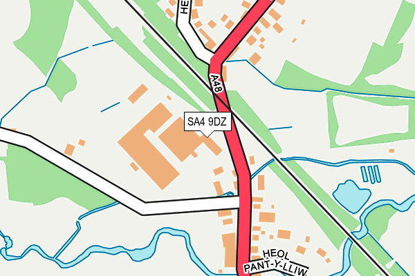 SA4 9DZ map - OS OpenMap – Local (Ordnance Survey)