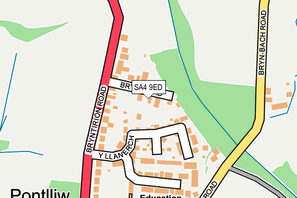 SA4 9ED map - OS OpenMap – Local (Ordnance Survey)