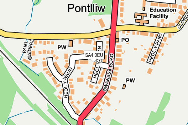 SA4 9EU map - OS OpenMap – Local (Ordnance Survey)