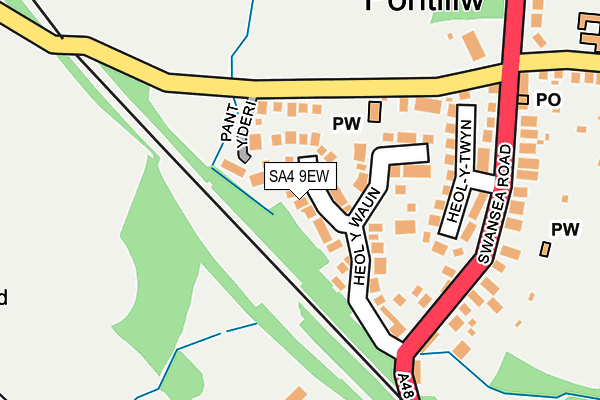 SA4 9EW map - OS OpenMap – Local (Ordnance Survey)