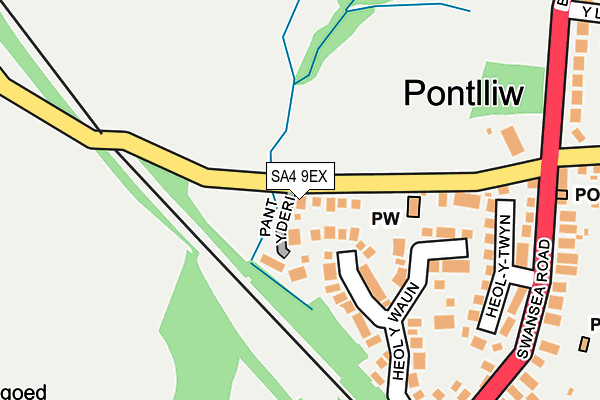 SA4 9EX map - OS OpenMap – Local (Ordnance Survey)