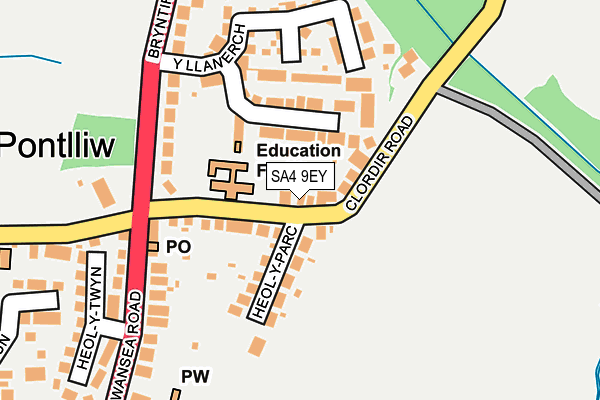 SA4 9EY map - OS OpenMap – Local (Ordnance Survey)